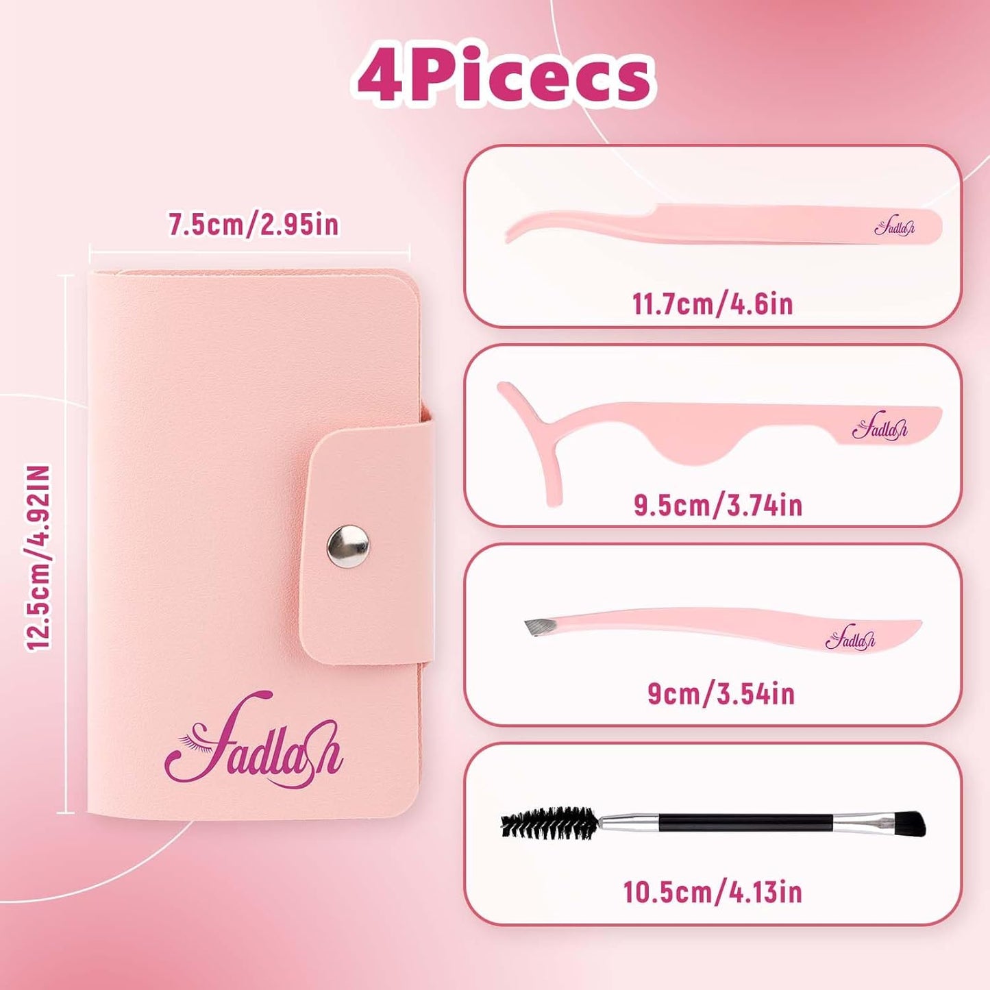 Eyelash Applicator Tool 4-in-1 Lash Applicator Tool Set with Eyelash Extension Tweezers, Brush Eye Lash Applicator Tools DIY Eyelash Extension Tweezers Kit for Beginners Eyelash Extensions Tool