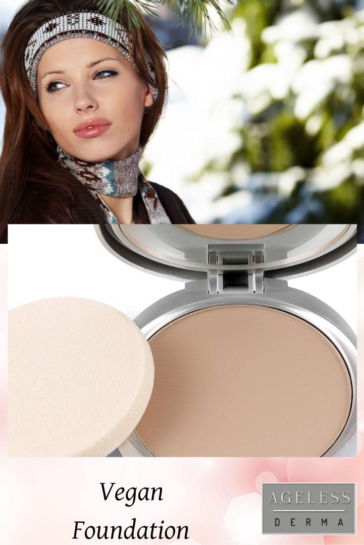 Natural Mineral Makeup Foundation- A Healthy Full Coverage Vegan Pressed Powder. Made in USA (Bare Beige)