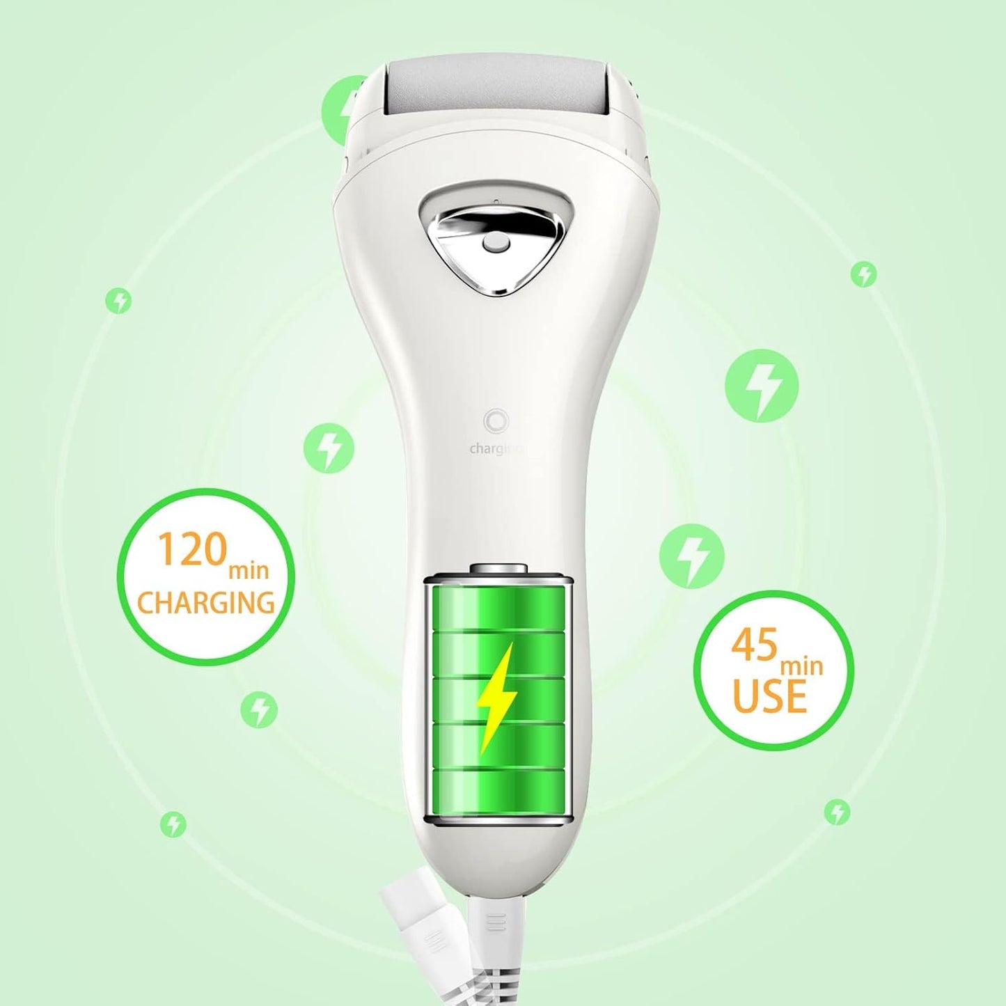 Electric Foot Callus Removers Rechargeable, Portable Electronic Foot File Pedicure Tools, Electric Callus Remover Kit, Professional Pedi Feet Care Perfect for Dead, Hard Cracked Dry Skin Ideal Gift