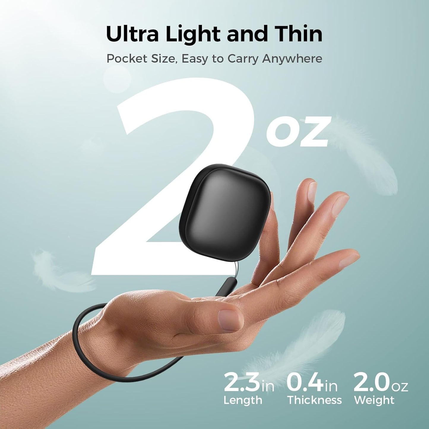 Pocket Size Hand Warmers Rechargeable 2 Pack, Heat for 10 Hours AI Smart Chips Ultrathin Electric Handwarmers with 4000mAh, Portable Electric Hand Warmer, Hunting Camping Hiking Men Womens Gifts