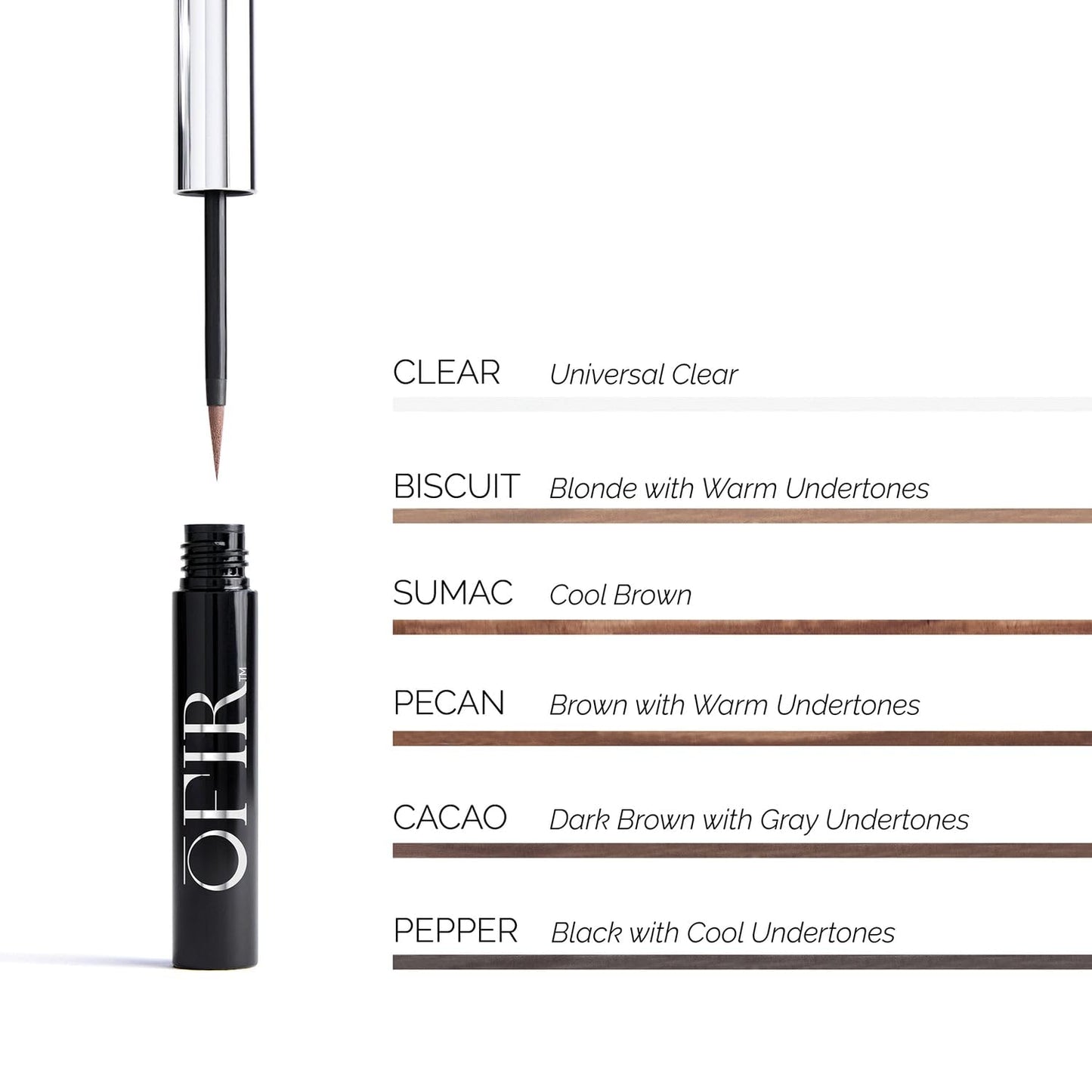OFIR Brow Tonic Serum Browliner | Smudge-Proof Matte Finish | Hybrid Makeup & Skincare with Hyaluronic Acid & Plant Extracts | Strengthening | Cruelty-Free Brow Serum| Biscuit - Warm Blond, 0.057 Oz