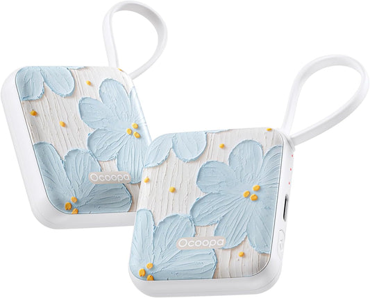 OCOOPA Hand Warmers Rechargeable, Smart Temp Control 7H*2 Long Safe Heat, Ultra Slim, Pocket-Size Design That Fits Gloves, Gifts for Women, Outdoor, Office, Commute (UT5 Nano)