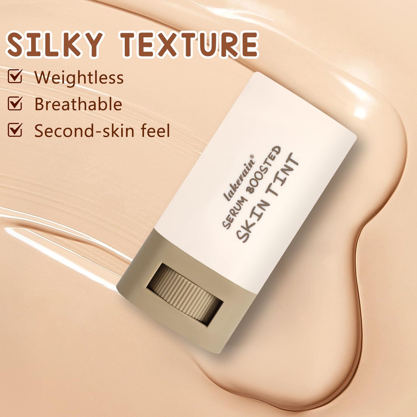 2PCS Foundation Stick Beauty Balm Serum Boosted Skin Tint, Solid Tinted Moisturizing Serum Contour Stick, Natural Fit, Moisturizing ＆ Concealing Foundation Sticks (#01)