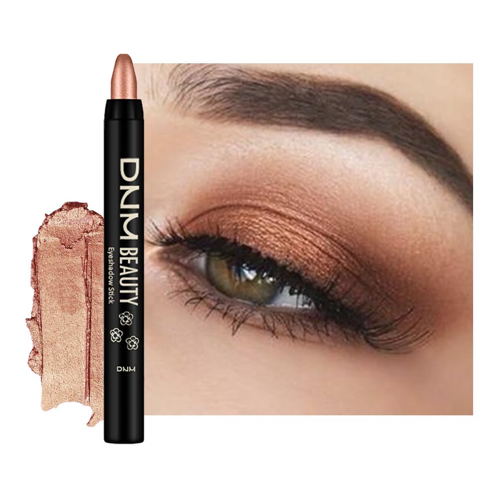 Copper Shimmer Cream Eye Shadow Stick Makeup for Women, Copper Shimmer Eyeliner Pencil Eyeshadow Brightener Stick for Eyes, Waterproof Eyeshadow Applicator Blendable, sombras para ojos 57#