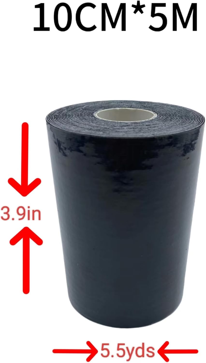 Body Stomach Compression Tape- Extra Wide Kaotic Magic Tape for Workout& Sweater Enhancer& Skin Protection (Black/10CM*5M) (2 Rolls)