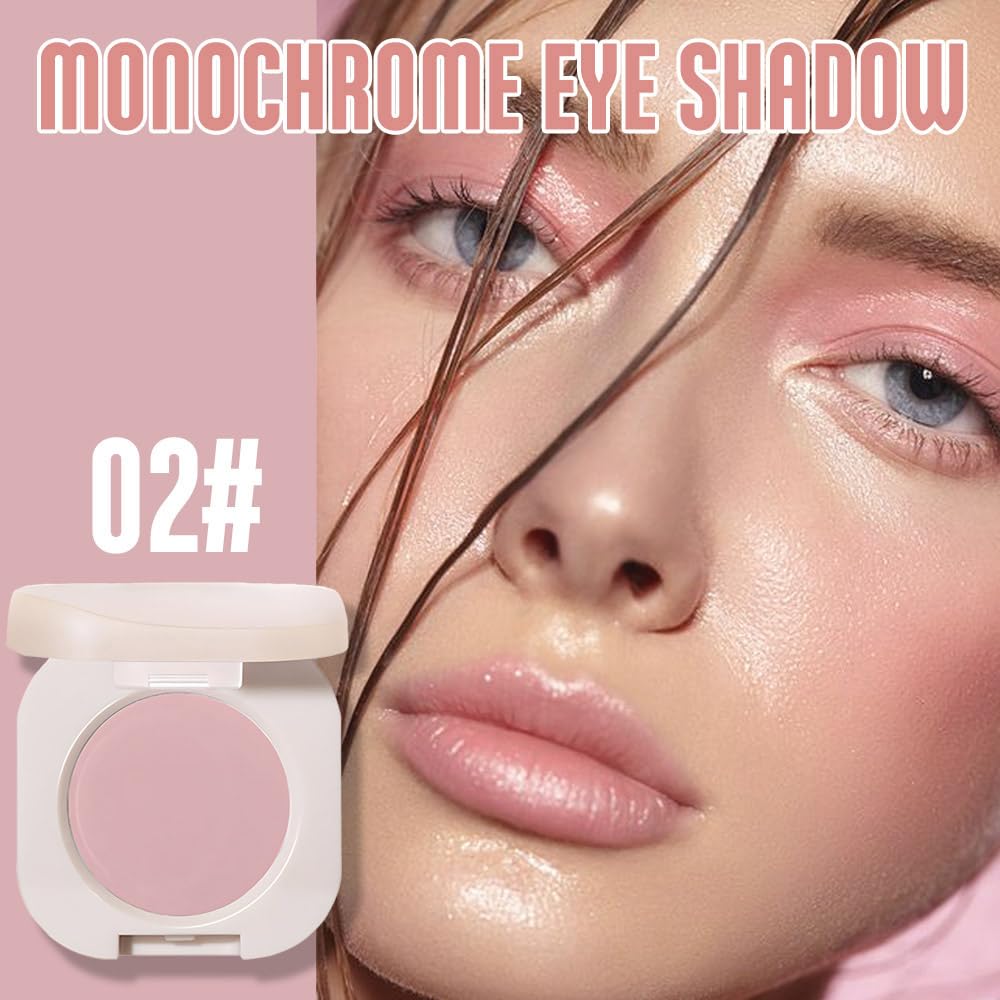 Single Nude Pink Matte Eyeshadow,Bright Intense Monochrome Eye Shadow,Apply Makeup Easily,Matte Pressed Powder Single Eyeshadow,24 Hour Eye Makeup Longwear Waterproof