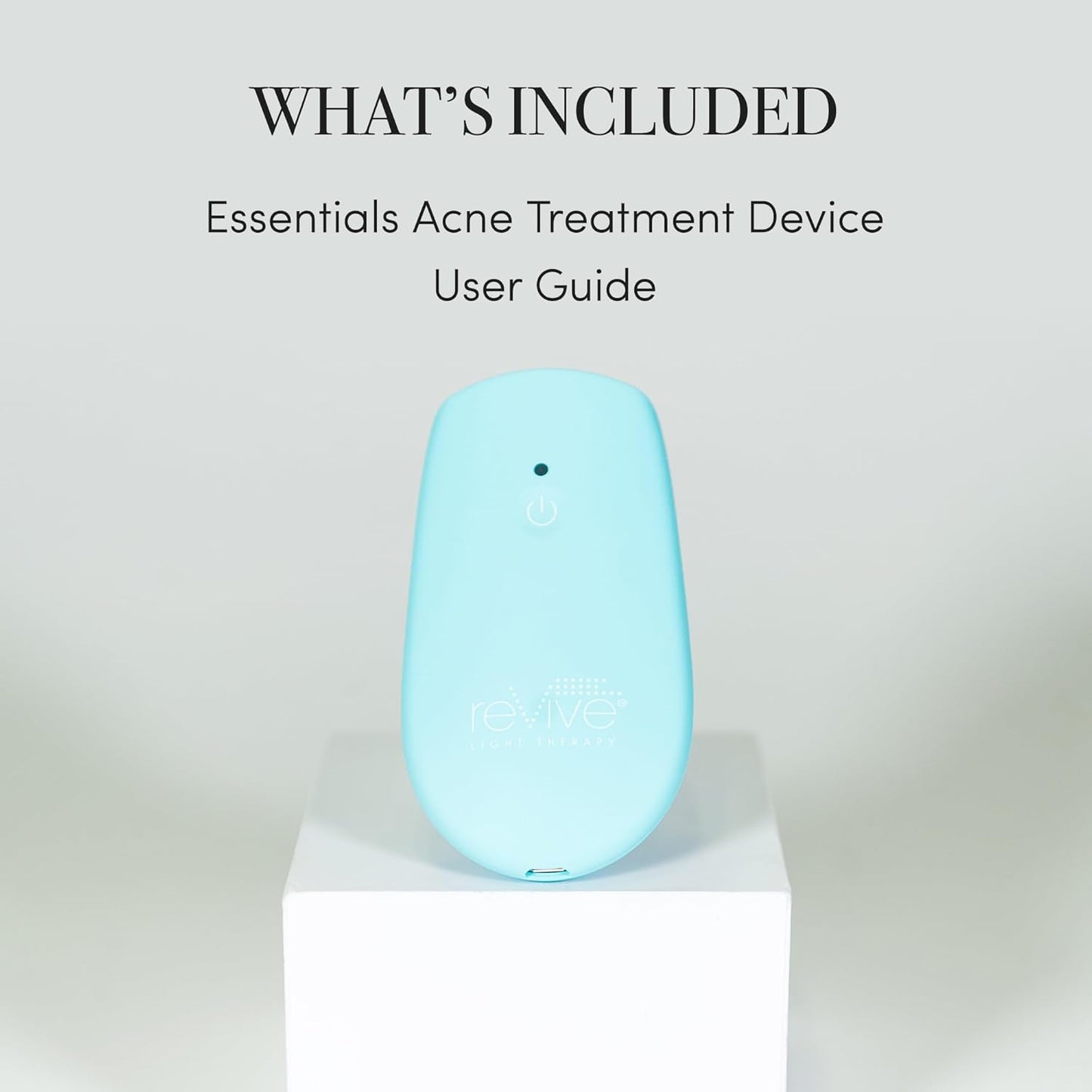 reVive Essentials Acne Device, FDA-cleared Red & Blue Light Acne Tools, Medspa Quality LED Light Therapy Products, Portable Triangular Design Face Tools for Skincare, Battery or USB Power