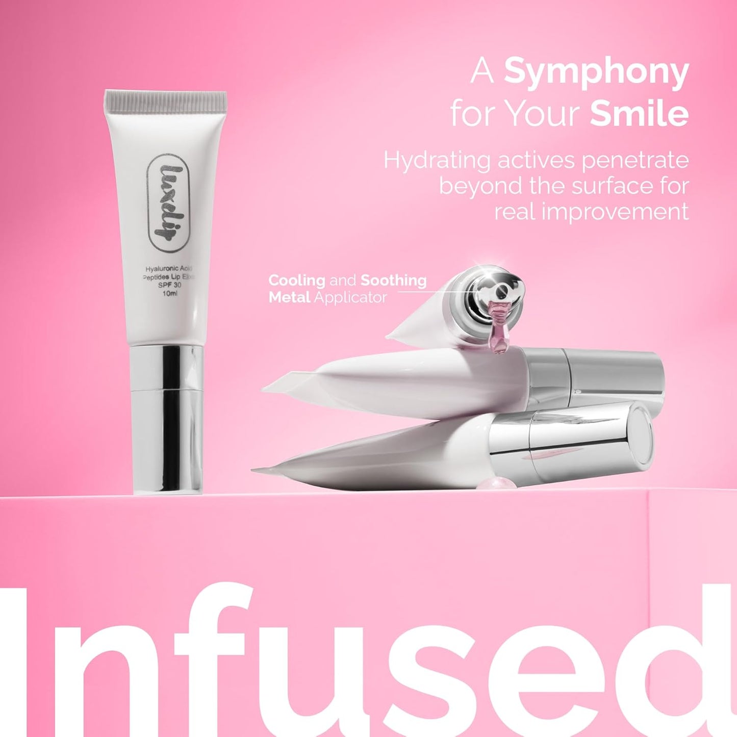 Tinted Lip Balm Elixir for OIder Women, Hydrating Vegan Lip Care with Sheer Color & Moisturizing Glow – Non-Sticky Nourishing Lip Treatment for Soft, Smooth Lips (Raspberry 10ml)