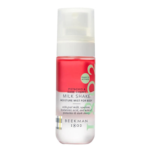 Beekman 1802 Milk Shake Body Mist - Pistachio & Dark Cherry 2 fl oz - Hyaluronic Acid, Jojoba Oil, Instantly Moisturizes, Hydrates & Softens, Good for Sensitive Skin, Cruelty Free