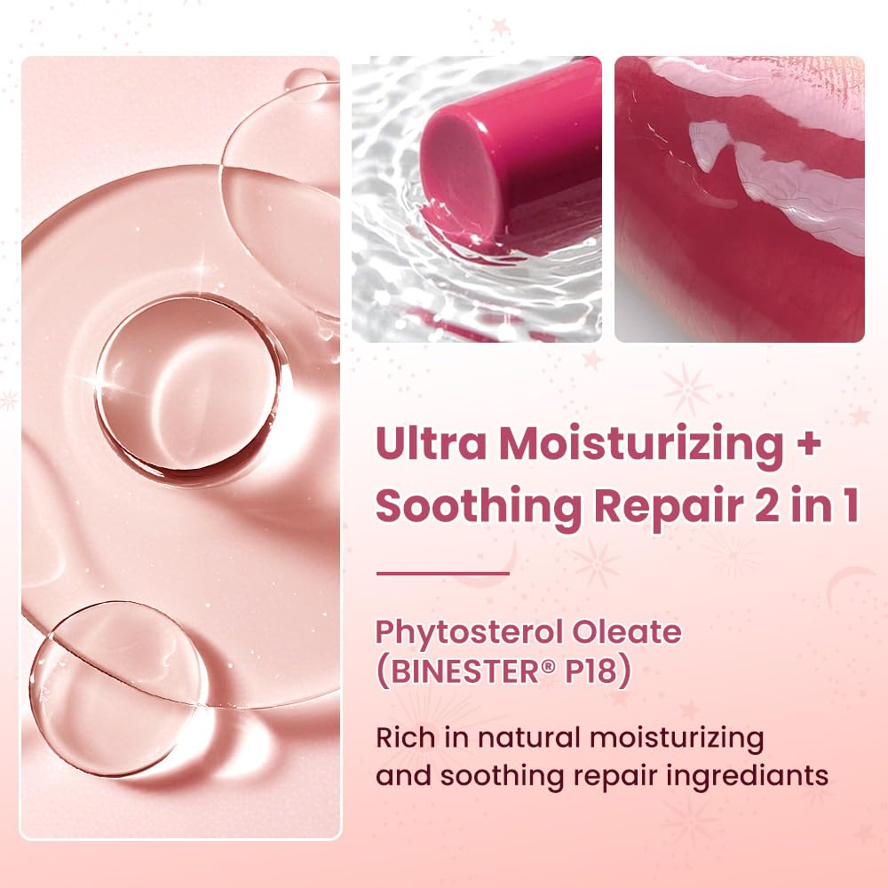 CATKIN Glossy Lip Balm Ultra Hydating Glow Lip Tinted Jelly Plump Melting Balm Shea Butter Repair Soothing For Dry Lips Dewy Finished 0.12 oz C03 VIOLET