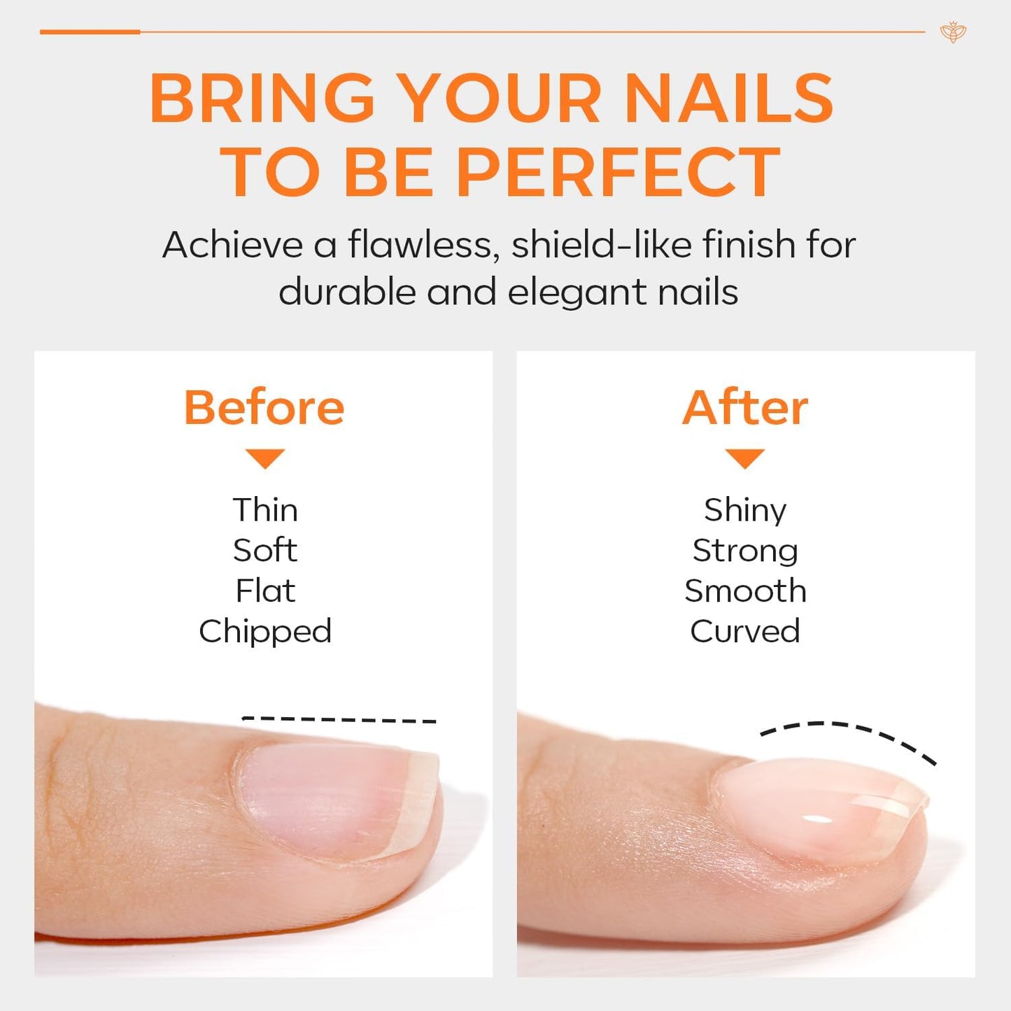 modelones Builder Nail Gel with Gel Top Coat, 8-In-One Clear Builder Acid Free Top Coat for Nail Thickening Apex Building Extension Shine Finish and Long Lasting, LED Lamp Cured 10ml DIY Home Salon