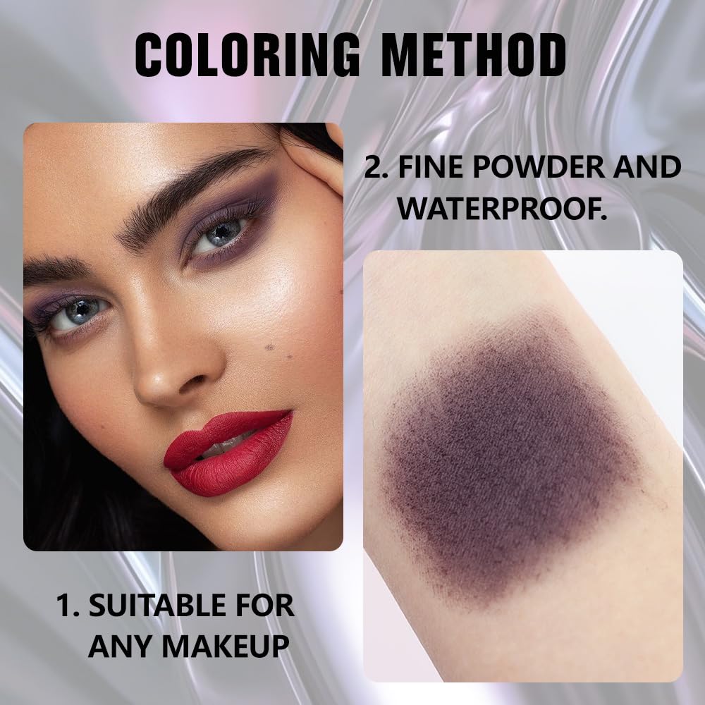 Kaely Smokey Plum Single Eyeshadow Makeup, Purple Neutral Powder Matte Eye Shadow for Older Women, Monochrome Eye Shadow Palette Pigmented Waterproof, sombras para ojos, Lightweight Blendable, 15