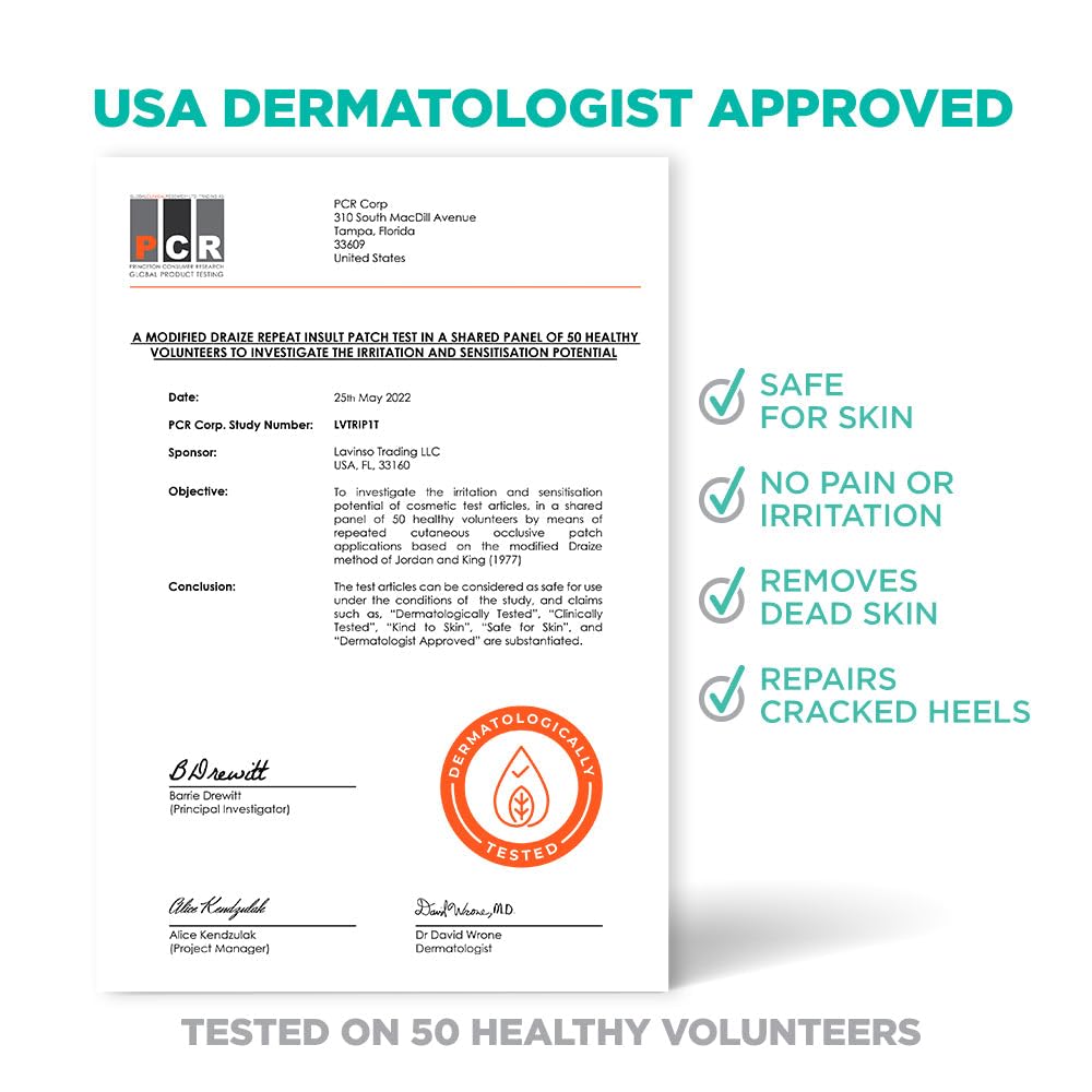 Lavinso Foot Peel Mask for Dry Cracked Feet – 3 Pack Peeling Mask Removes Dead Skin and Calluses - Exfoliating for Soft Baby Feet, Original Scent