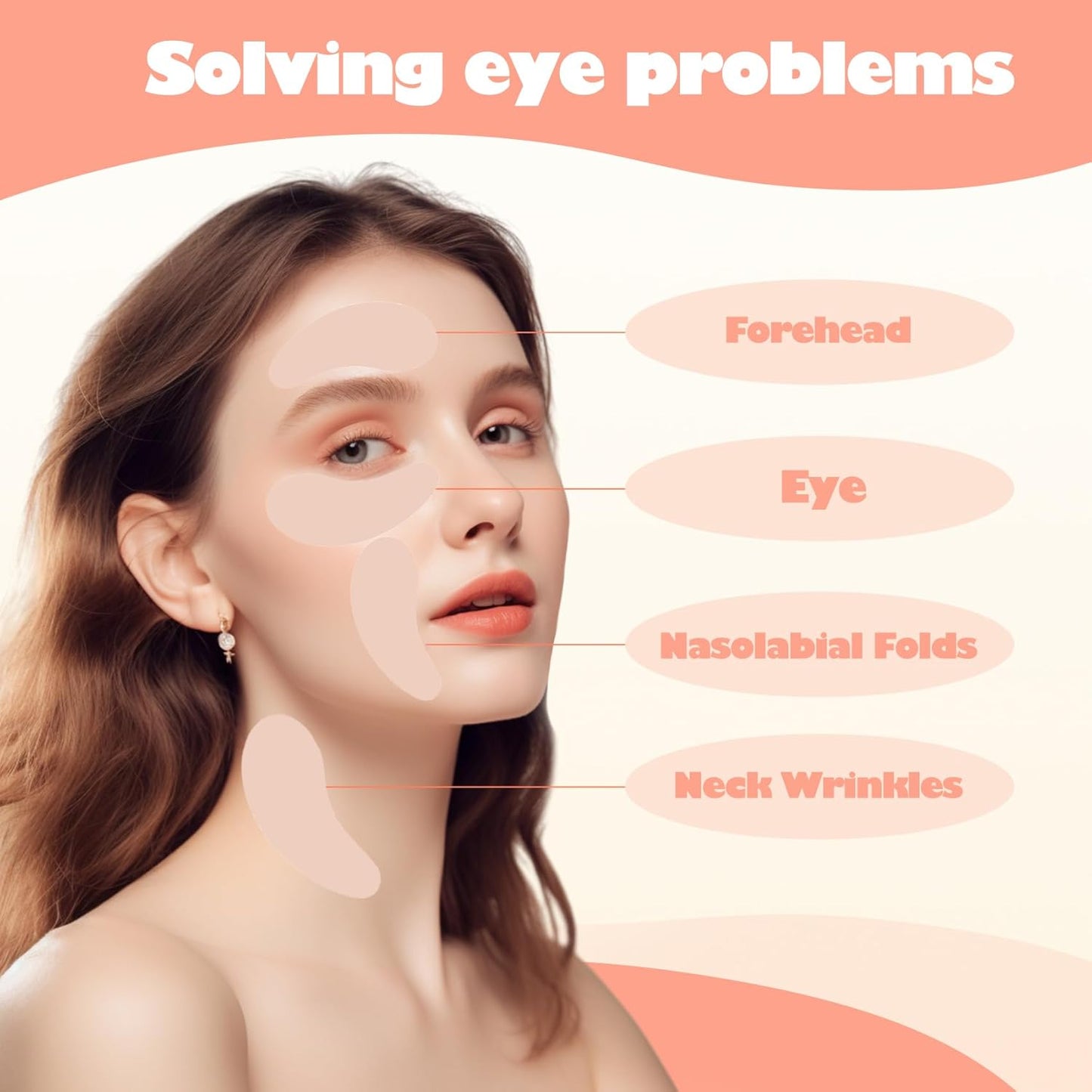 Reusable Eye Patches, Silicone Under Eye Patches, Eye Wrinkle Patches, Under Eye Mask for Reduce Eye Wrinkle and Fine Lines Skin Care- Eye Cream Applicator and Tin Case-4 Pairs