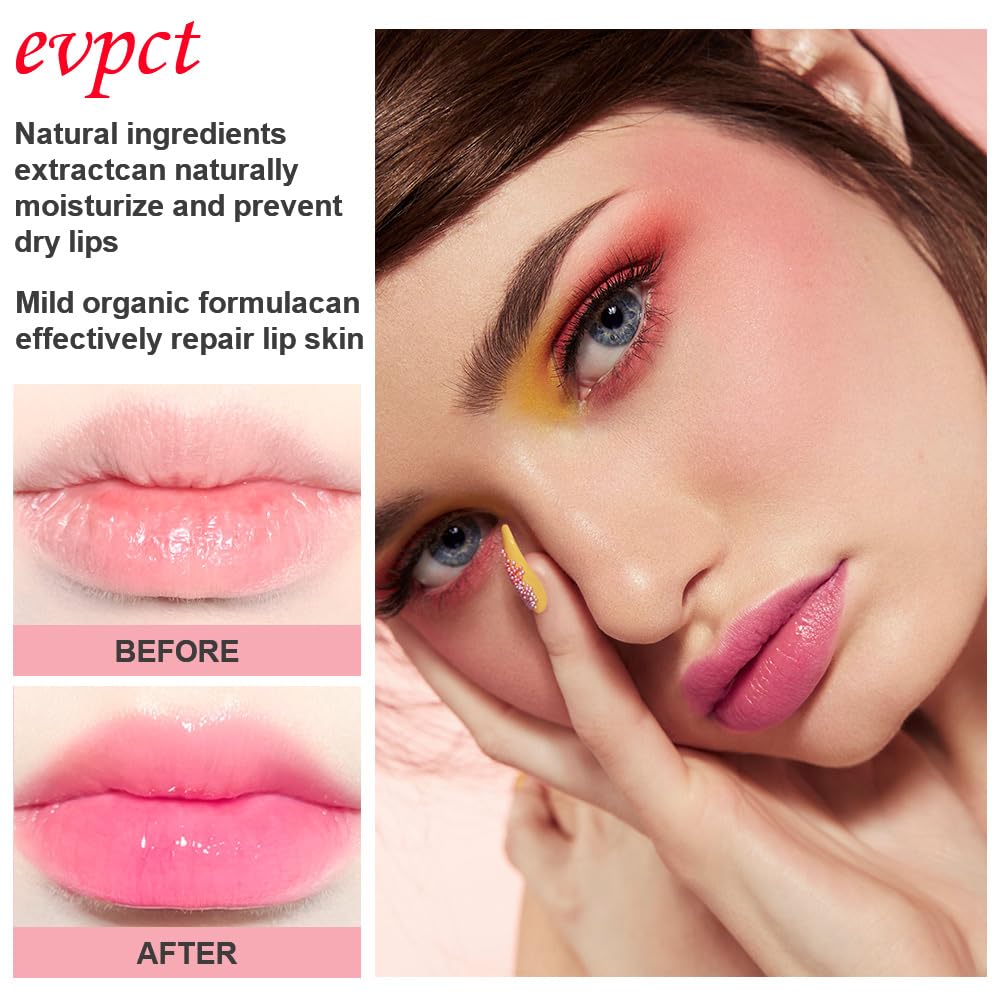 evpct 3Pcs Magic Color Changing Lipstick Long Lasting Waterproof 24 Hours Original for Women, Aloe Vera Peach Avocado Pink PH Mood Permanent Color Changing Lipstick Lip Balm Gloss, labial magico