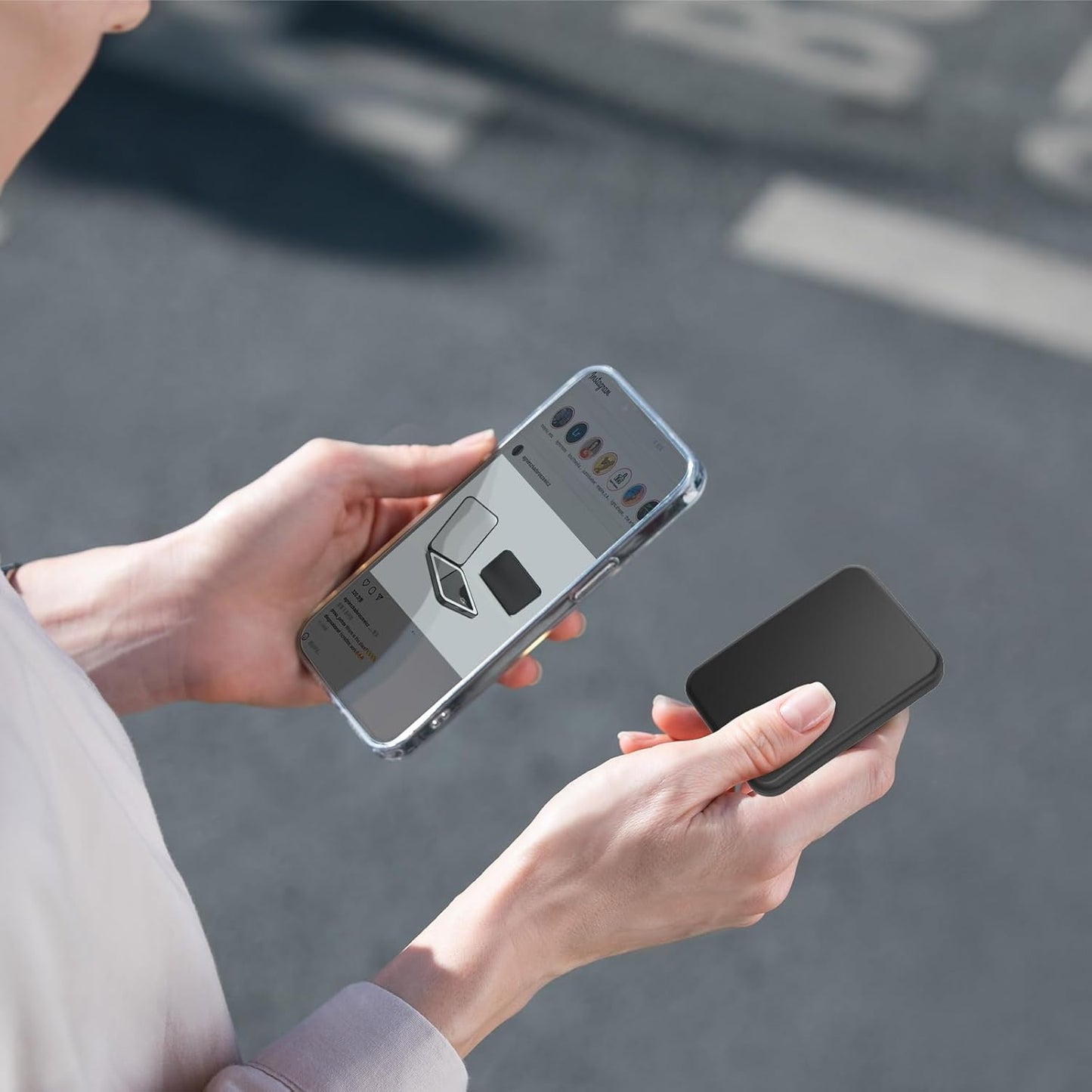 Kintion 2025 Pocket Mirror, Rechargeable Dimmable 3 Color Lighting 1X/3X LED Compact Travel Makeup Mirror for Purse, Portable, Folding, Handheld, Small Lighted Mirror for Women Gift, Black