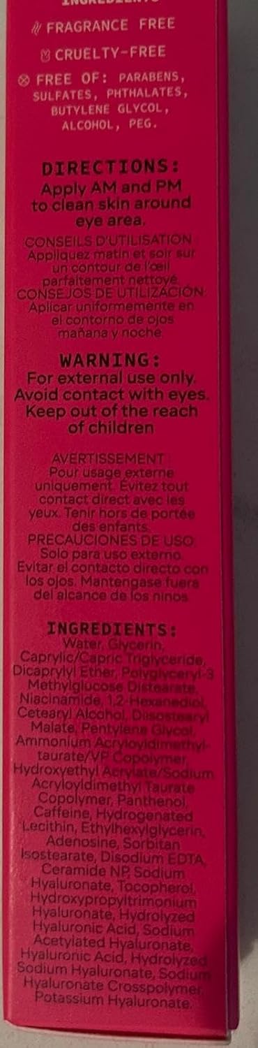 Beyou. Caffeine Eye Cream for Dark Circles, Brightening + Puffy Eyes + Sensitive Skin Friendly - 0.5 fl oz