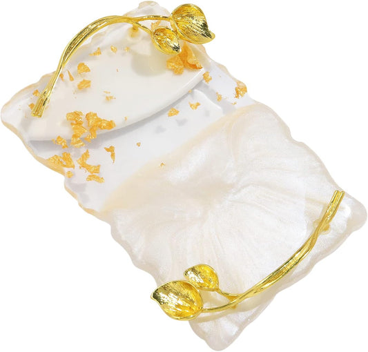 Resin Nail Art Palette, Nail Art Painting Palettes with Nail Palette Stirring Rod Gold Edge Nail Holder Nail Art Display Board Fashion Delicate Nail Tool Accessories, Type 1