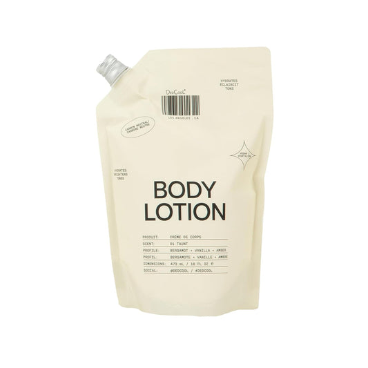 DedCool Body Lotion Refill | Taunt | Lightweight, Deeply Hydrating Formula with Ceramides, Snow Mushroom & Meadowfoam Oil | Bergamot, Dew, Cassis, Vanilla & Amber | Non-Toxic Vegan Skincare | 16 fl oz