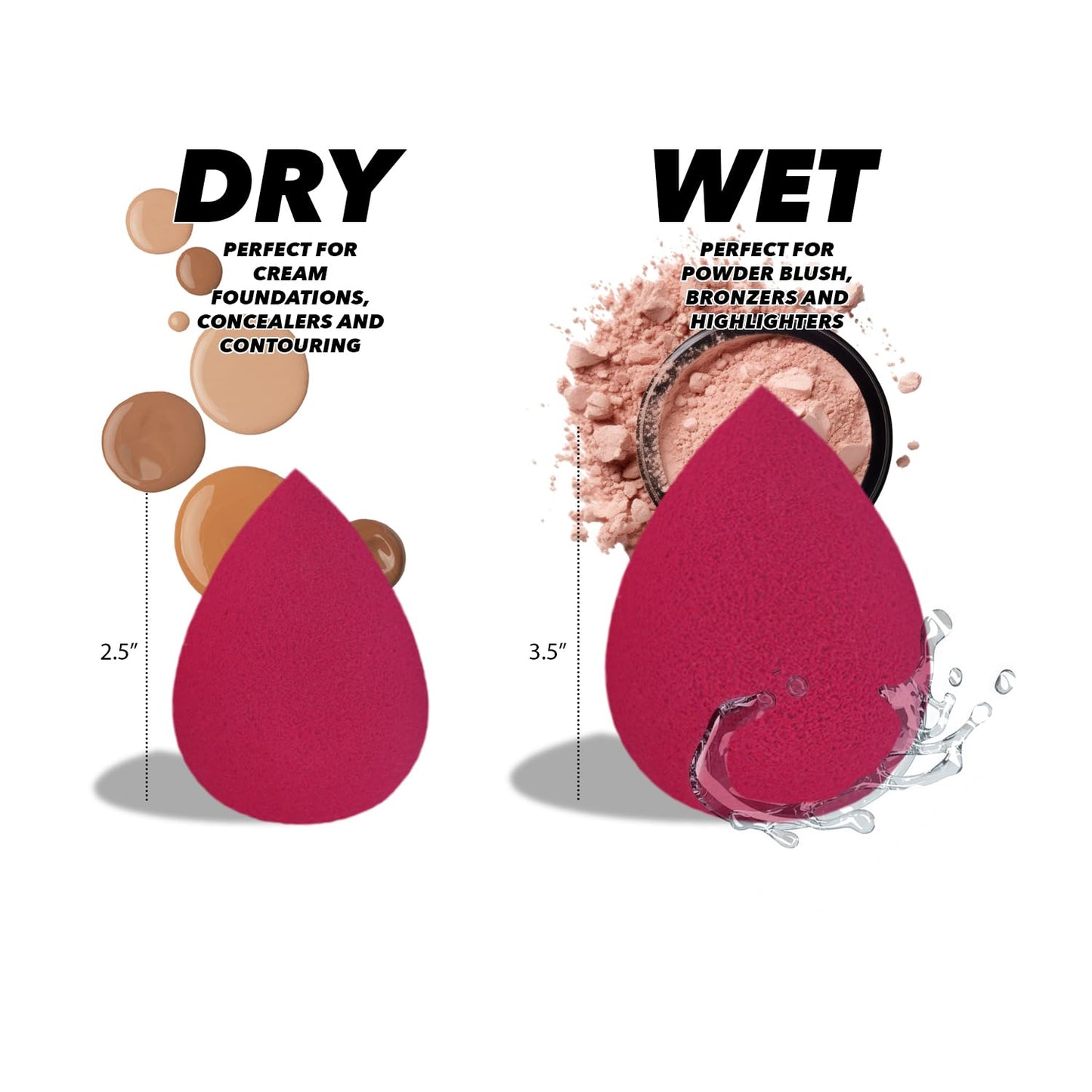 Earth & I 20 Piece Makeup Sponges for Face, Blender Sponge, Make Up Blender Sponges for Face, Foundation Applicator, Makeup Disposable Applicators, Cosmetic Sponges, Make Up Accessories