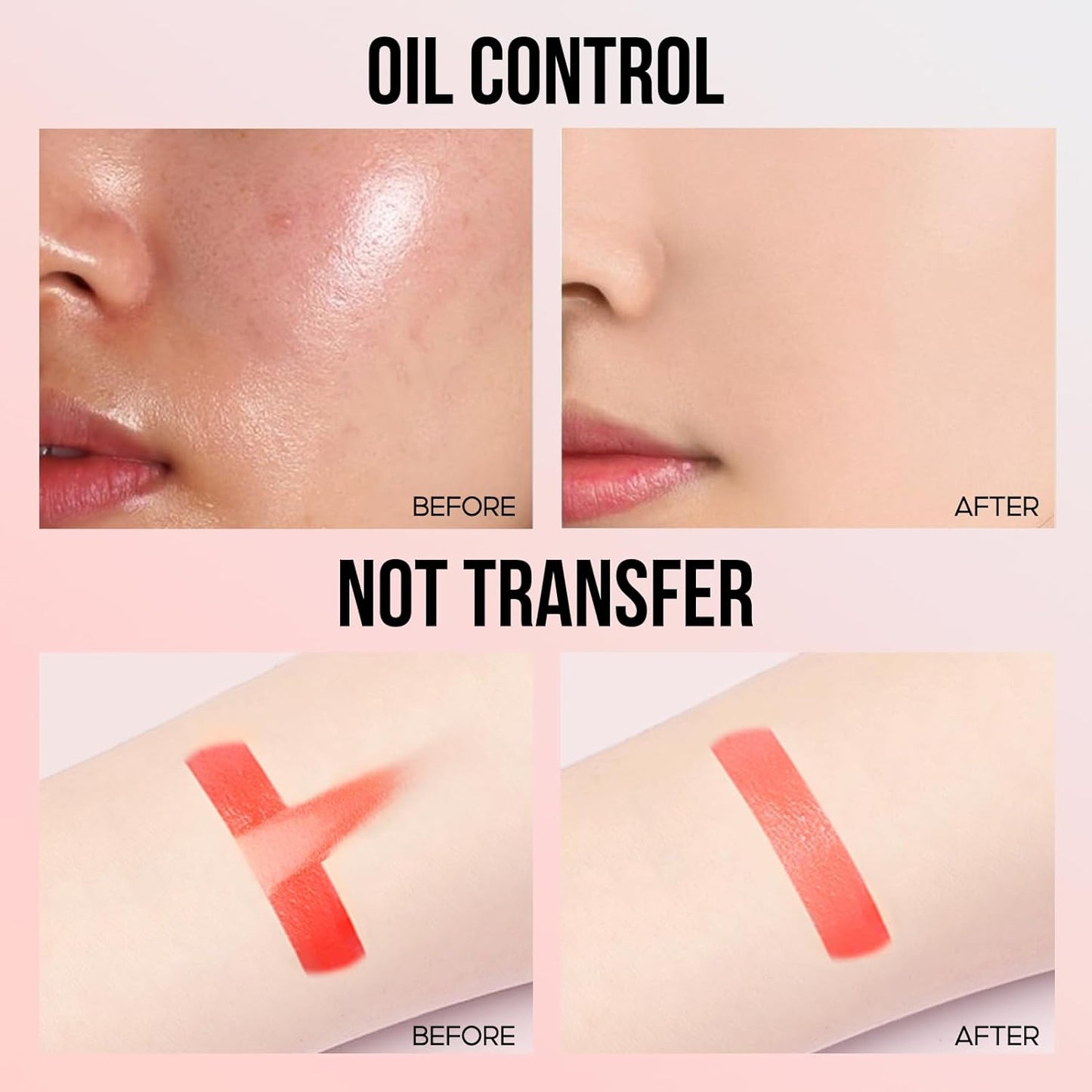 Oil Control Pressed Setting Powder Compact, 12H Longlasting Translucent Powder Makeup, Waterproof Face Powder, 02 MEDIUM, 0.28Oz