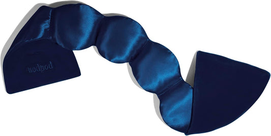 Nodpod Gentle Pressure Silk Sleep Mask | Patented Light Blocking Design for Sleeping, Travel & Relaxation | Bead Filled, Machine Washable (Sapphire)