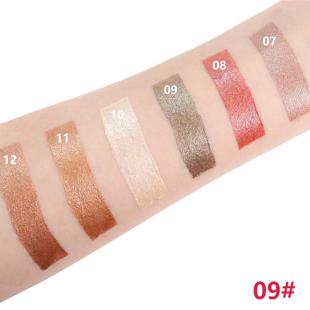 Dark Kakhi Green Shimmer Cream Eye Shadow Stick Makeup for Women, Dark Kakhi Green Shimmer Matte Eye Shadow Brightener Stick for Eyes, Waterproof Eyeshadow Pencil Applicator Blendable for Eye 09