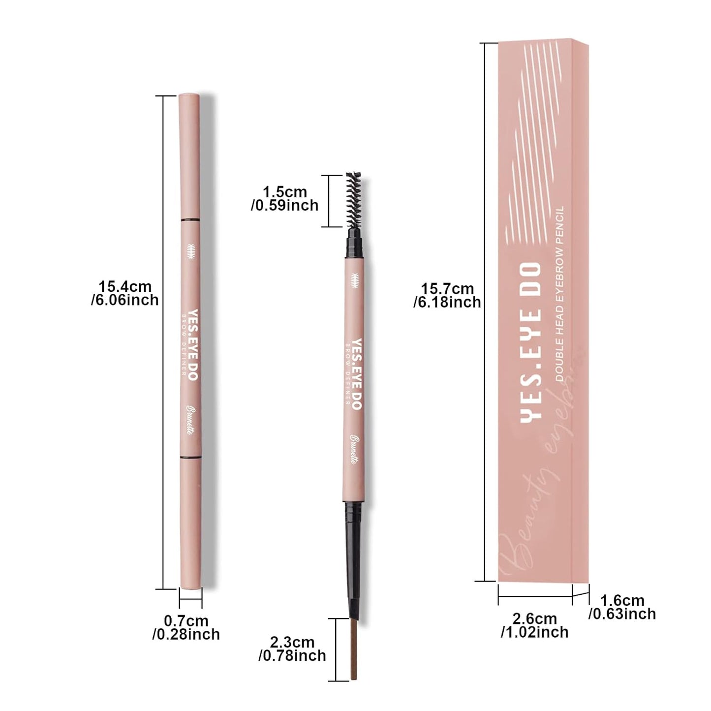 Black Eyebrow Pencil, Soft Black Eyebrow Pen with Hair Like Stroke, Ultra Slim Eye Brow Pencil for Natural-Looking Brows,Waterproof, Black YES.EYE DO