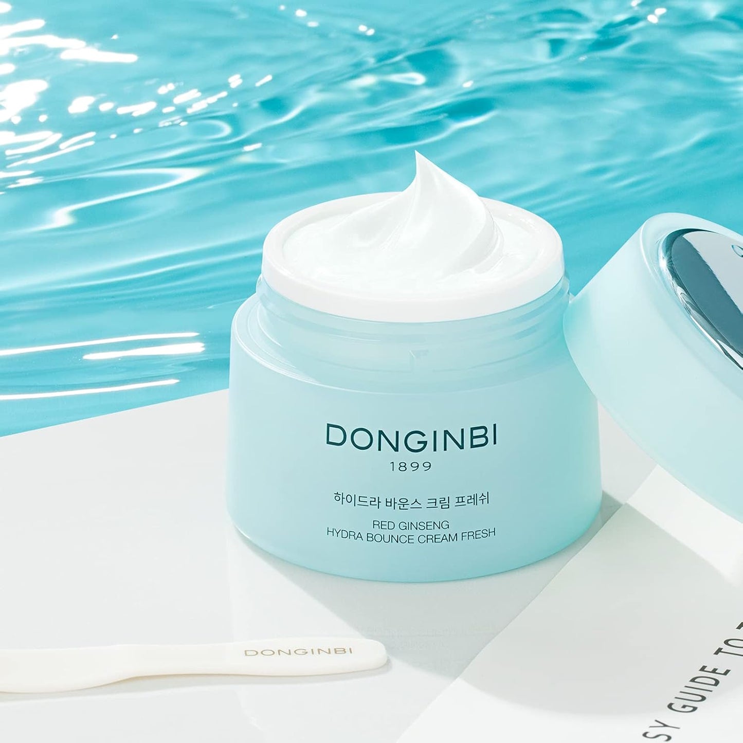 Donginbi Korean Face Moisturizer Red Ginseng Hydra Bounce Cream Fresh, Korean Red Ginseng Skin Moisturizing Face Cream for Dry and Oil Skin Moisturizing Cream- 0.84Oz