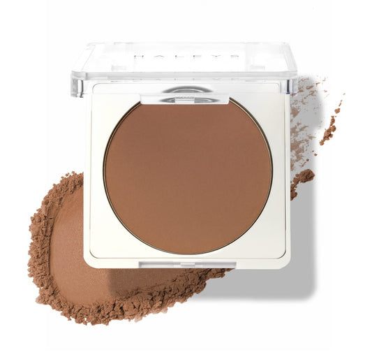 HALEYS Re-sculpt Smoothing Contour Powder (Dark) Lightweight, Non-Caking, Nourishing & Skin-Softening, Infused with Shea Butter & Chamomile Flower Water to Soothe Skin