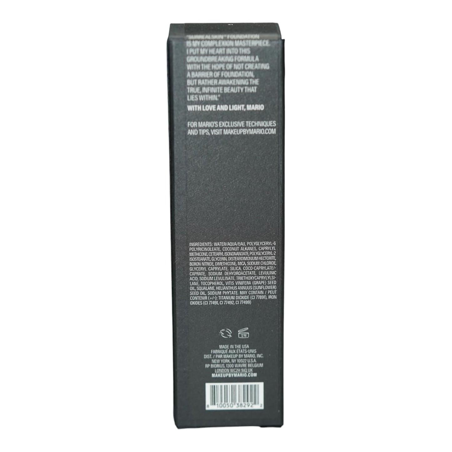 MAKEUP BY MARIO SurrealSkin Liquid Foundation, Liquid Formula, Vegan, Long-wearing coverage, Hydrating, Natural Finish, Size 30 mL (1C - fair with cool undertones)