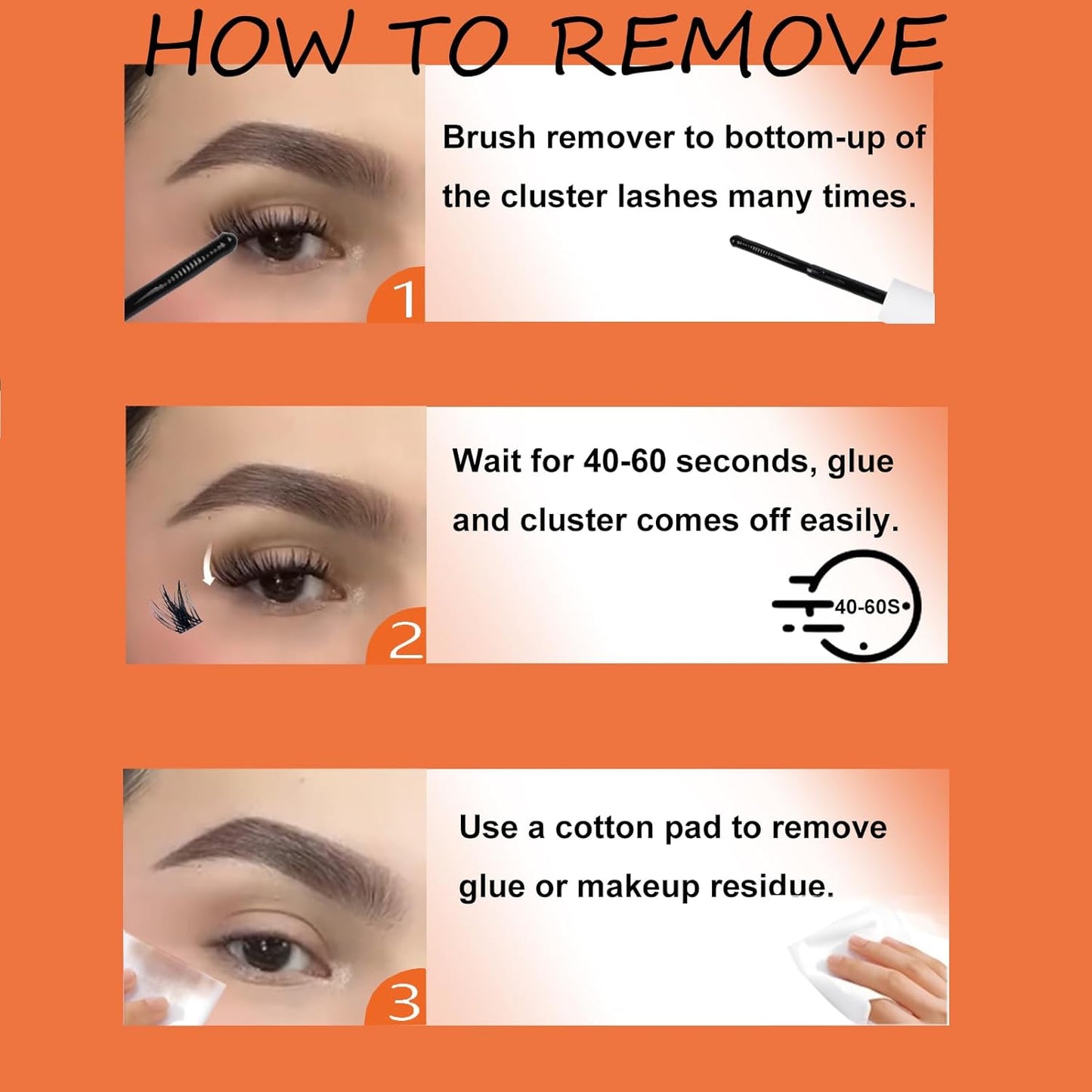 Lash Clusters Kit DIY Lash Extension Kit Eyelash Clusters with Lash Bond and Seal Waterproof Lash Glue Remover Tweezers Brush Cluster Eyelash Extensions Kit (Set 40D-0.07D-Mix8-16)