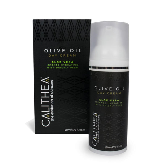 Calithea Day Cream Facial Moisturizer for Healthy, Glowing, Balanced Skin with Aloe Vera, Prickly Pear, Olive Oil