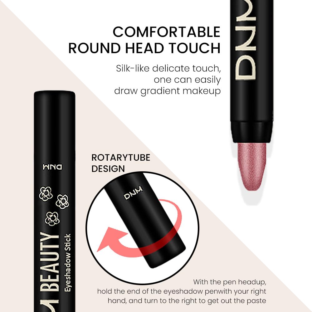 Kaely 8Pcs Cream Eye Shadow Sticks Set, Matte Shimmer Eyeliner Pencil Eyeshadow Palette Makeup, Eye Highlighter Brightener Stick for Older Women Waterproof Pigmented, sombras para ojos 08