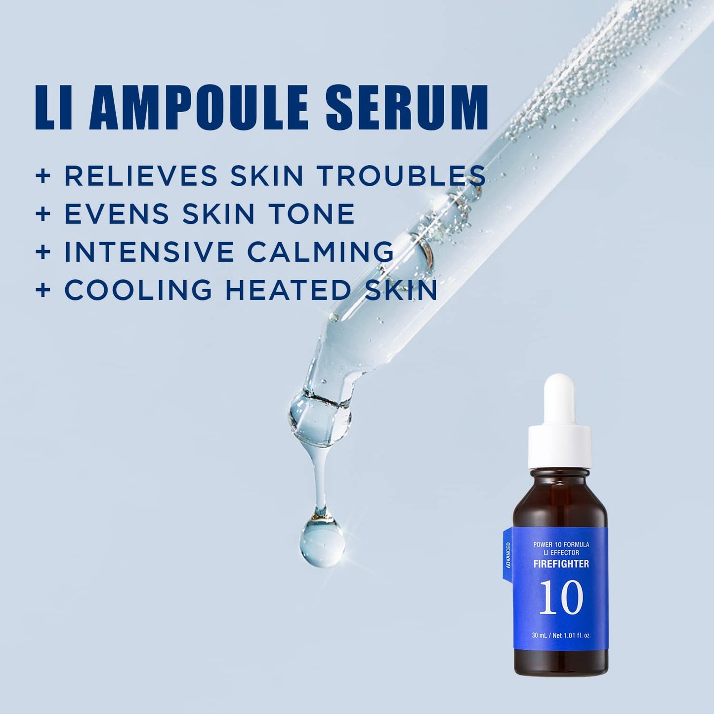 It'S SKIN LI Calming Skincare Set - Soothing Toner Pads, Ampoule Serum, Moisture Cream – Redness & Acne Relief with Licorice Extract & Guaiazulene – for Clear Skin