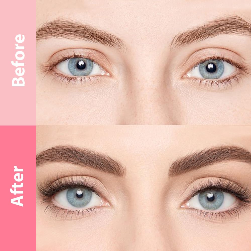 evpct 1Pcs Midium Brown Magic Microblading Dual-Ended Eyebrow Contouring Pen Brow Pencil, with 4 Brush Micro-Fork-Tips Applicator and Precise Brush-Tip Hair Like Stroke, Dual-ended Eyebrow Brush