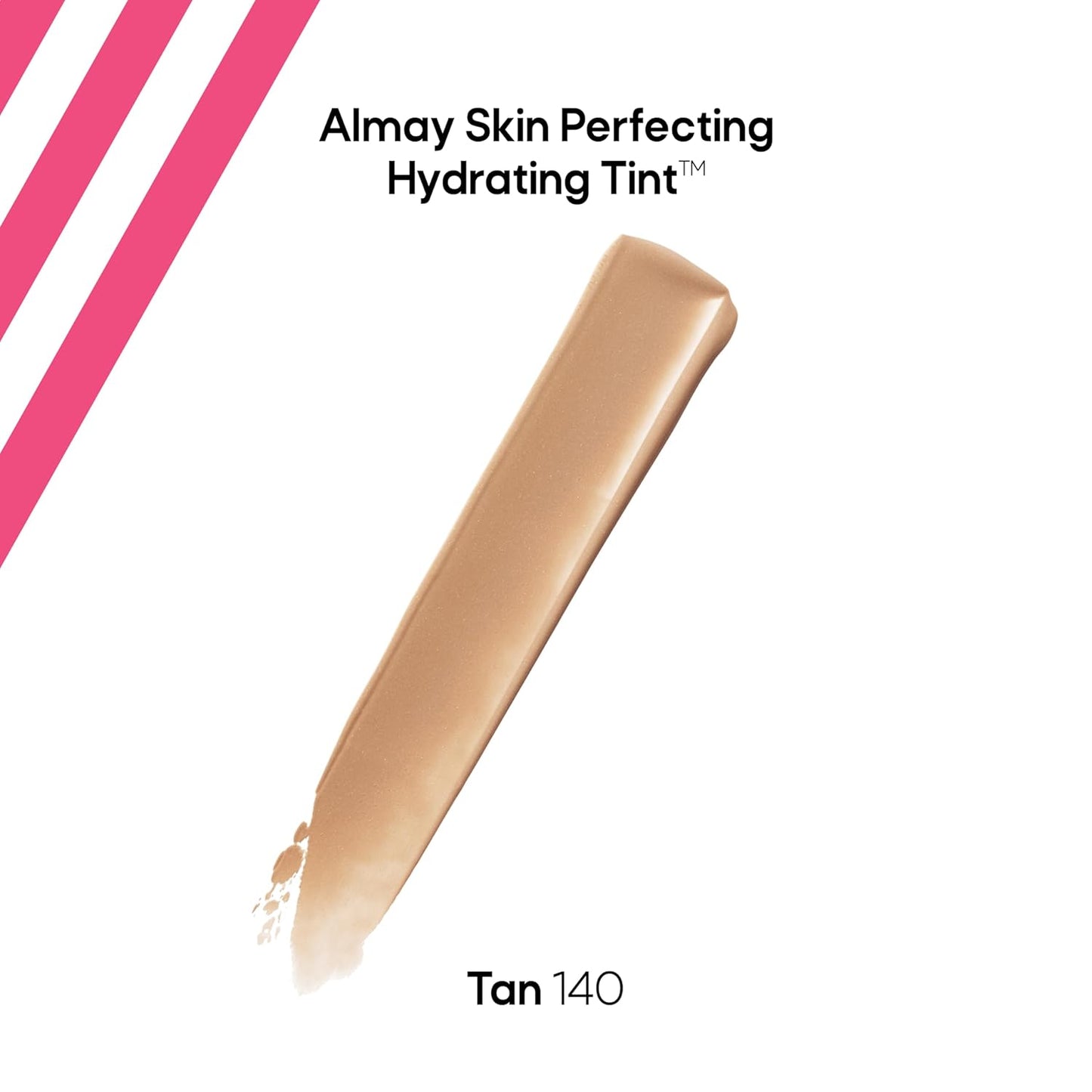 Almay Hydrating Liquid Foundation Tint, Lightweight with Light Coverage, Naturally Dewy Finish, Hypoallergenic, Dermatologist TestedFragrance Free, 140 Tan, 0.94 fl oz.