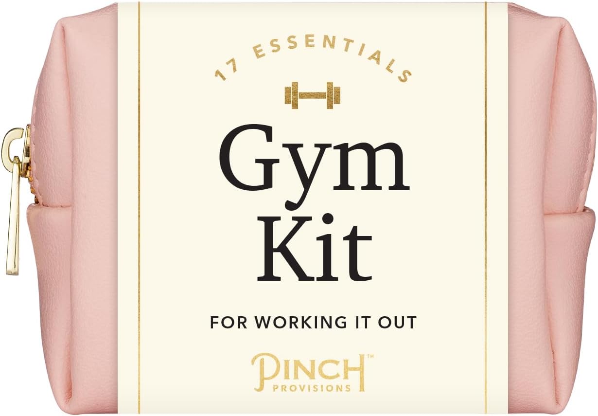 Pinch Provisions Gym Kit, includes 15 Personal Care Essentials for Wellness & Beauty, Perfect for Gifts, Gym Bags, Duffle Bags & Lockers (Blush)