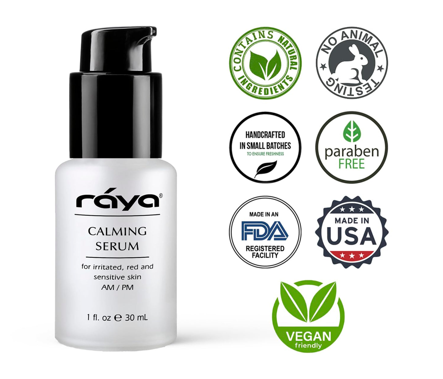 RAYA Calming Serum (504) | Calming Facial Treatment for Irritated and Sensitive Skin | Helps Relieve Inflammation and Reduce Redness