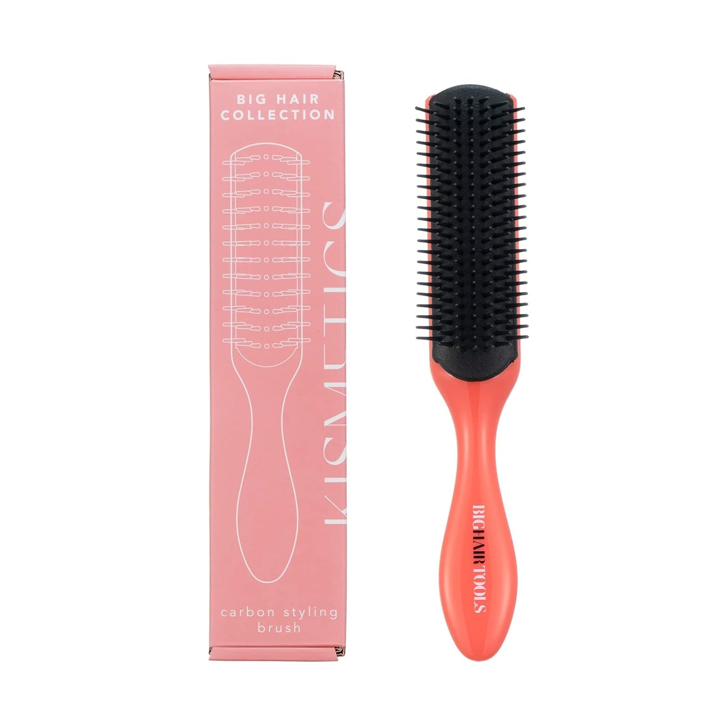 Big Hair Tools, Carbon Styling Brush, Withstand High Heat, Reduce Static for Curly, Wavy, Long, Thick Hair