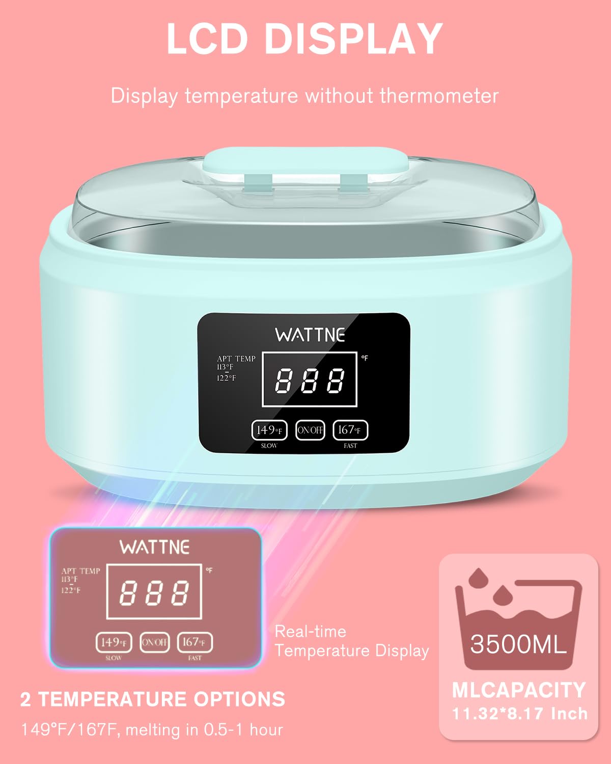 Paraffin Wax Machine for Hand and Feet -Paraffin Wax Warmer Moisturizing Kit Auto-time and Keep Warm Paraffin Hand Wax Machine for Arthritis(Green)