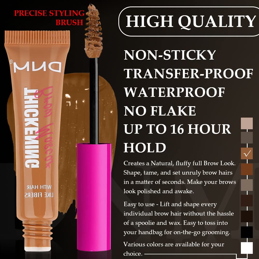 Kaely 2Pcs Thickening Brow Mascara,Tinted Eyebrow Gel Waterproof,Eyebrow Color Makeup,Brow Fast Sculpt,Vegan,Cruelty Free,maquillaje gel para cejas a prueba de agua,03 Auburn