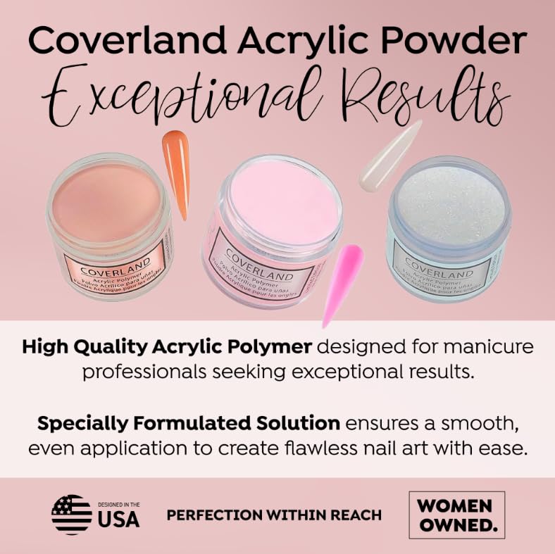 Tones Coverland Acrylic Nail Powder "Sugar Plum" - Limited Edition Acrylic Powder for Nail Design, Sculpting, and Masking Nail Bed Imperfections - (1.5 Oz)