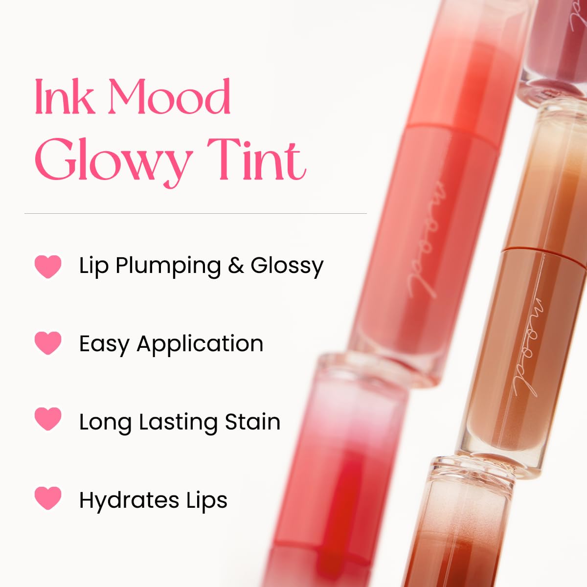 Peripera Ink Mood Glowy Tint | Lip-Plumping, Naturally Moisturizing, Lightweight, Glow-Boosting, Long-Lasting, Comfortable, Non-Sticky, Mask Friendly, No White Film (026 WHY SO BERRY (SODA CAFE))