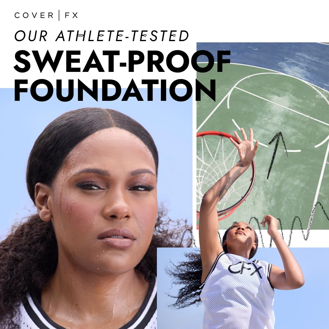 COVER FX Total Cover Cream Foundation - Shade T4 - Buildable Coverage - Natural Finish - Oil-Free - Sweat-Proof