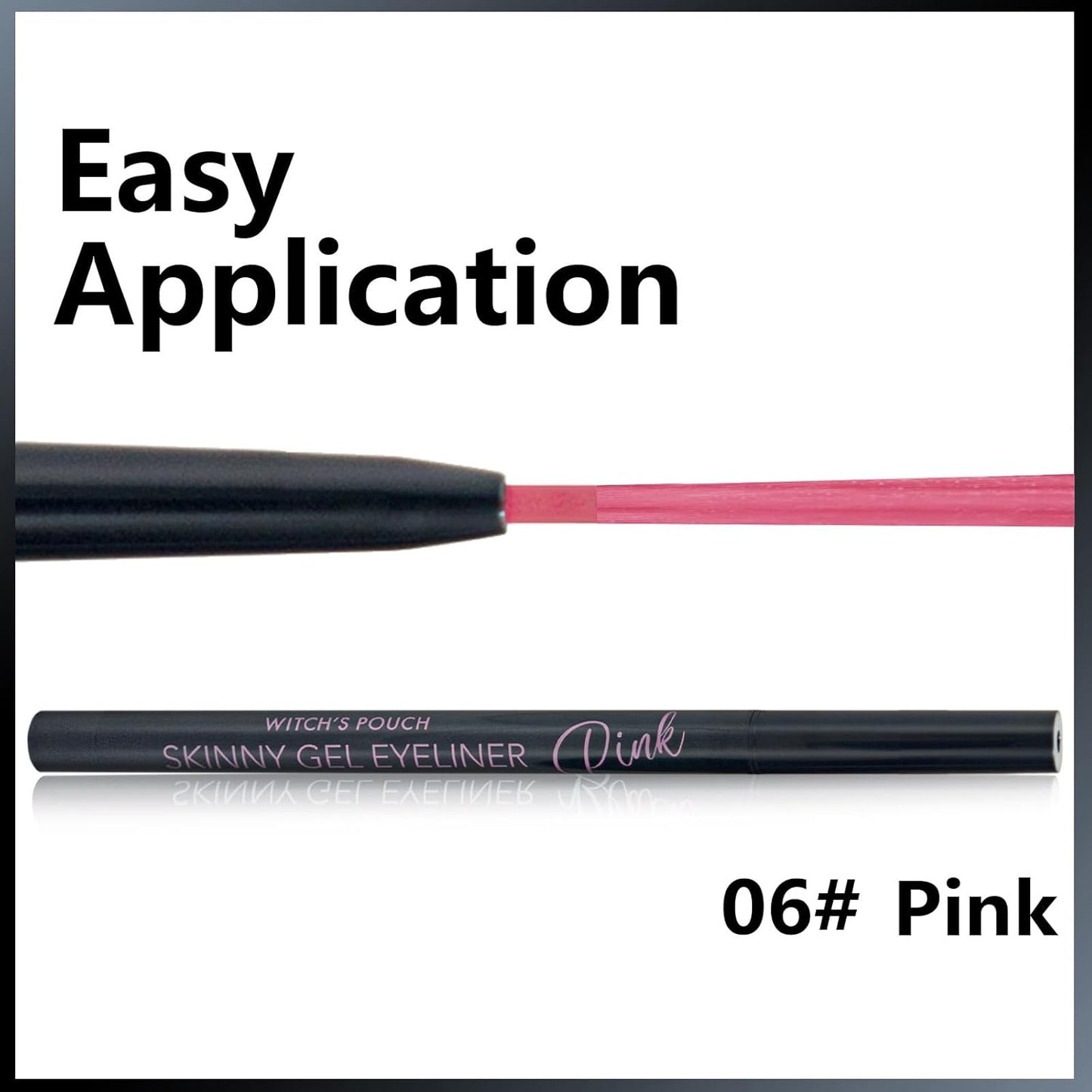 Witch's Pouch Gel Eyeliner Pencil Waterproof Smudge Proof, Long-Lasting Eye Liner, High-Intensity Colored, Ultra-Smooth Korean Eye Pencil Eye Makeup (06 Pink)