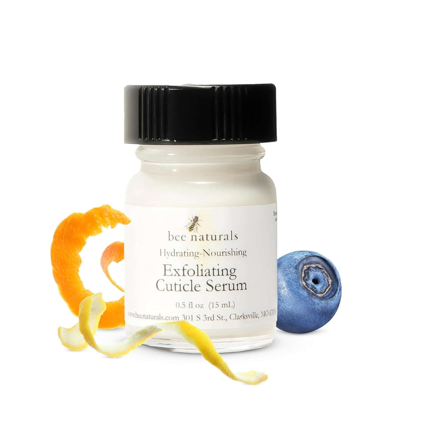 Bee Naturals Exfoliating Cuticle Serum - Renewal Advanced HydroComplex & Fruit Extracts for Deep Hydration & Gentle Exfoliation - Professional Grade, Cruelty-Free Nail Care