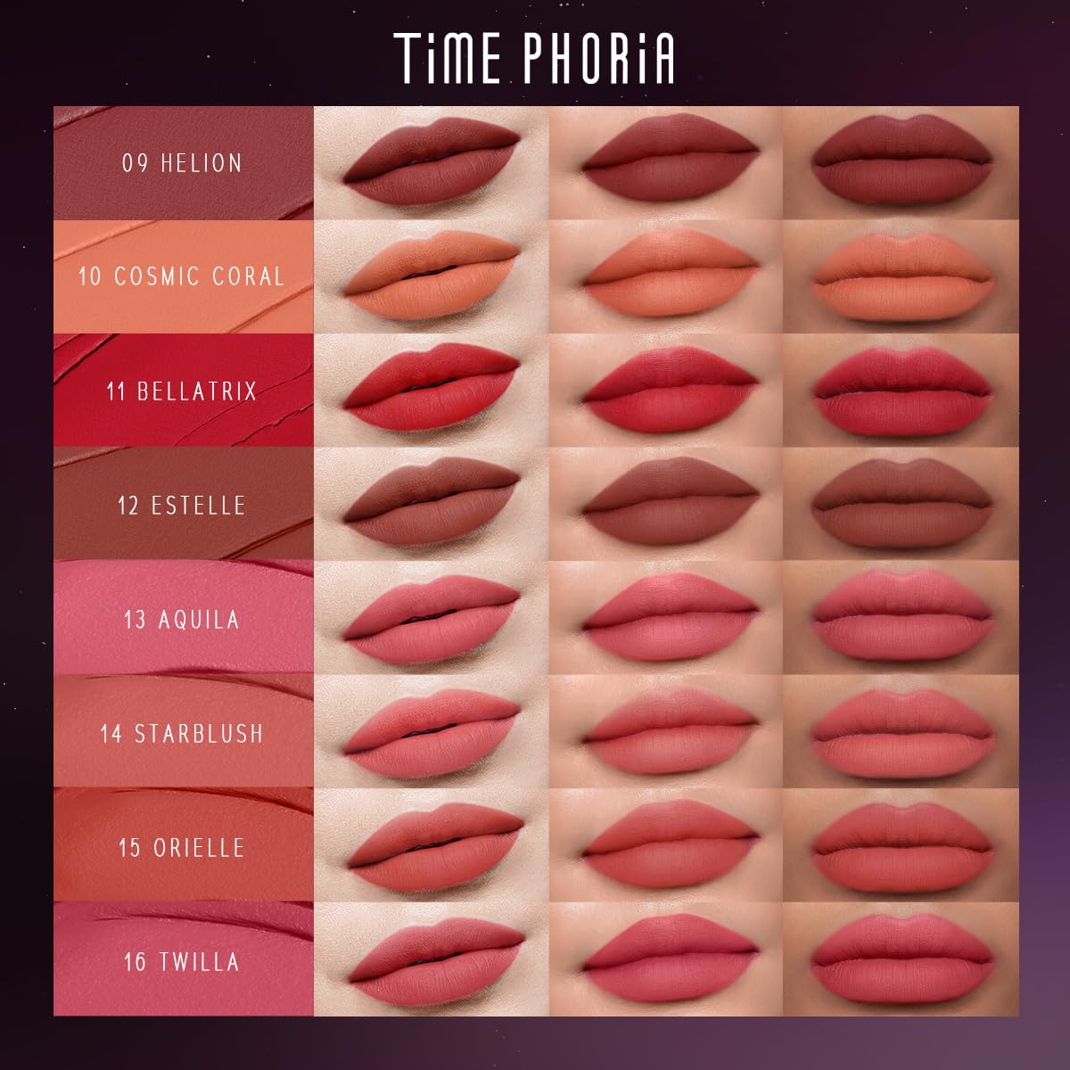 NEBULA VELVET LIP CREAM-Long Lasting Lip Stain, Waterproof and Transfer Proof Lip Tint, Matte Finish Lipstick, Smooth Out Lip Lines, Lightweight Lip Cream, High Coverage (11 BELLATRIX)