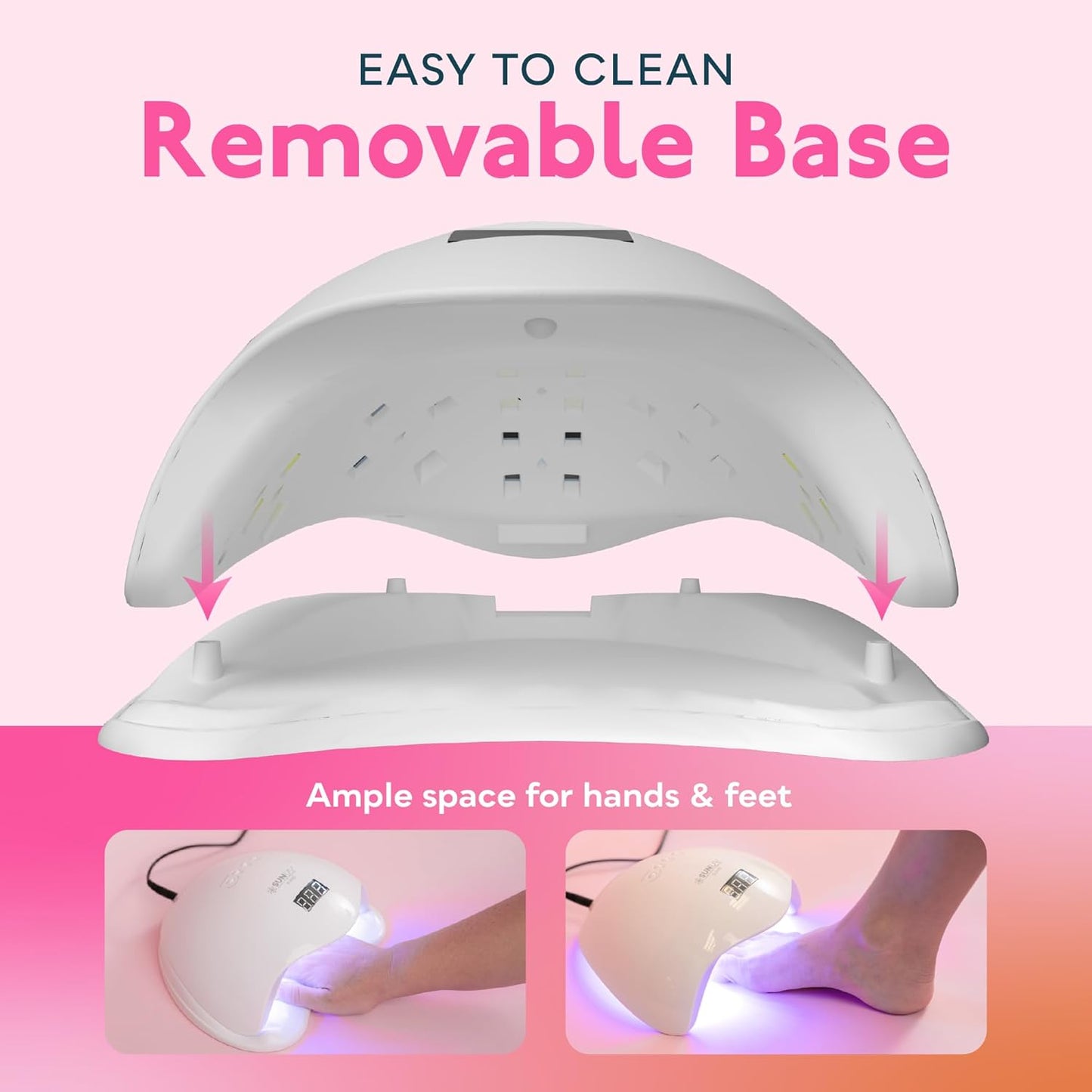 UV LED Nail Lamp, SUNUV UV LED Nail Polish Dryer Professional Gel Machine for Manicure and Pedicure with Sensor and 4 Timers SUN5Plus