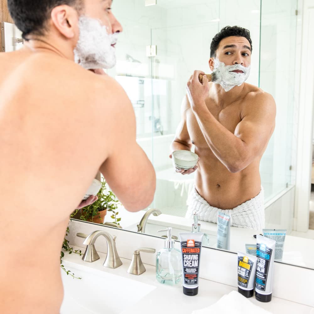 Pacific Shaving Company Caffeinated Shaving Cream & Aftershave Set - Shave Kit for Men - Antioxidant + Caffeine Enriched Shave Cream + Aftershave Lotion (7 Oz, 2 Pack)